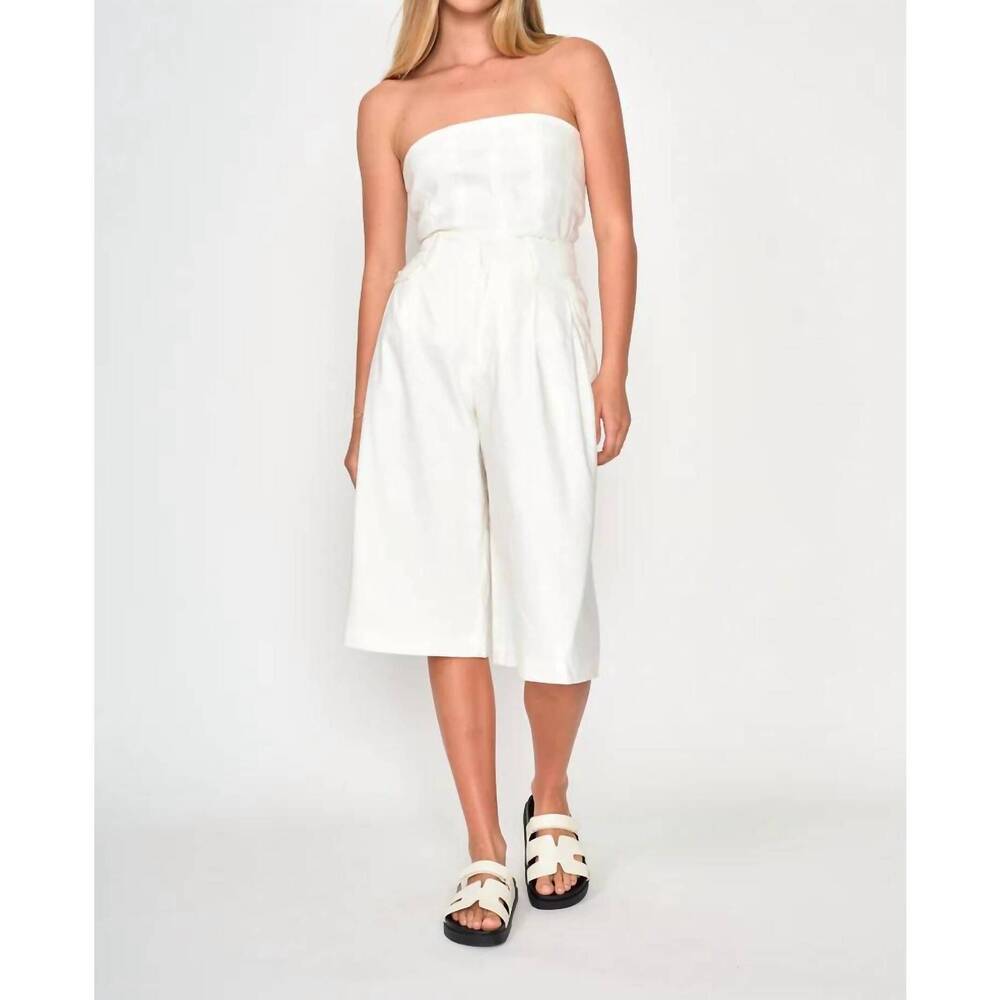 NEW DRA LOS ANGELES cambodia strapless top in white